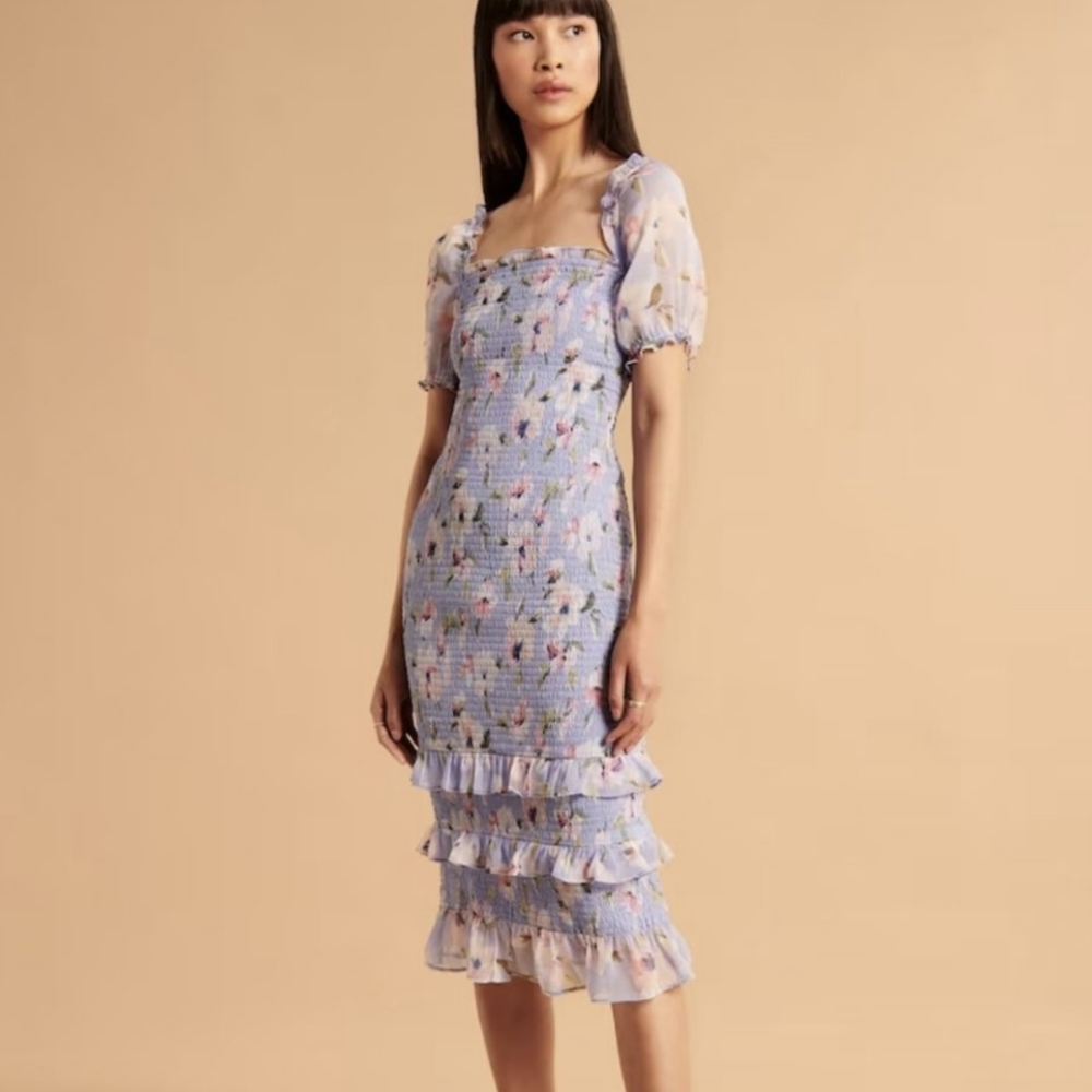 MOVING SALE***Smocked midi dress